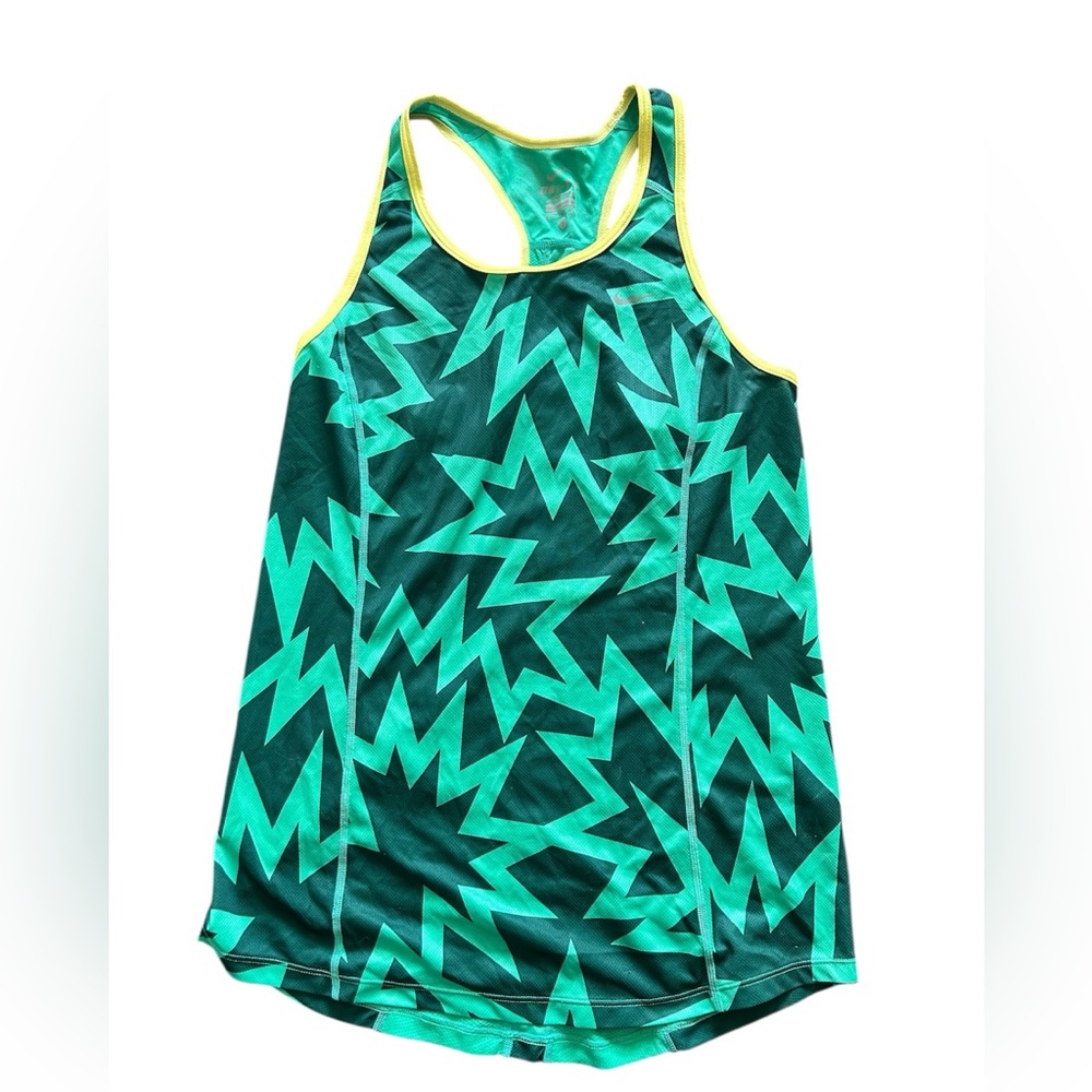 Nike Dri-Fit Green Patterned Women's TankTop size small S